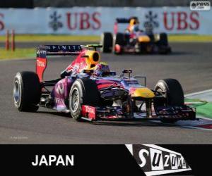 yapboz Mark Webber - Red Bull - 2013 Japonya Grand Prix, sınıflandırılmış 2º